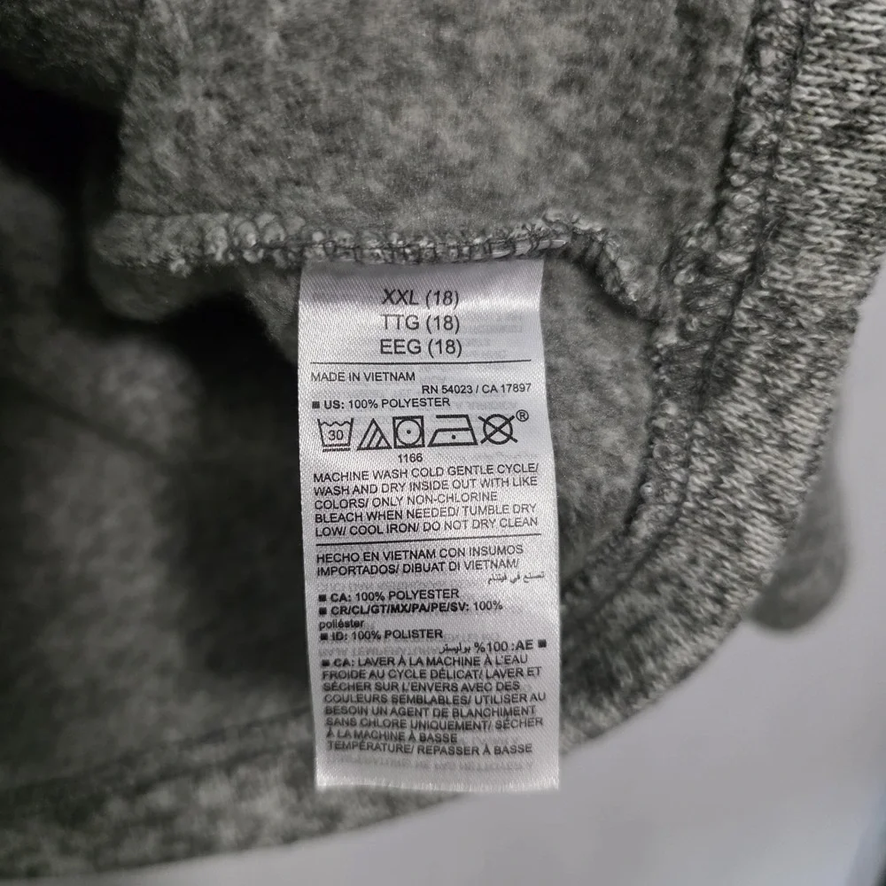 Old Navy Youth XXL 18 Gray Marled Knit‎ Pullover Sweater Button Neck